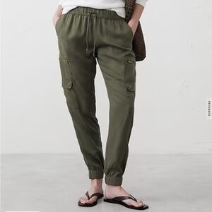 Banana Republic Green Cargo Jogger Pants L petite